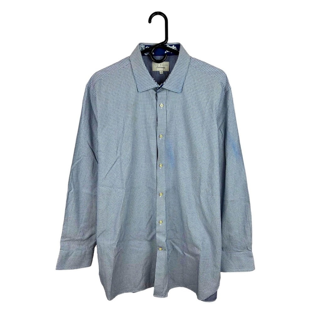 Ted Baker Endurance Men’s Casual Button Down Shirt Long Sleeve Blue White 17